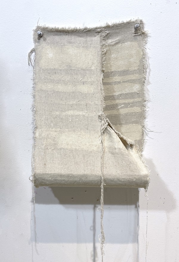 Pouch Painting (open side beige stripes) side by Howard Schwartzberg