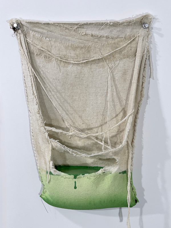 Pouch Painting  (green) by Howard Schwartzberg, Image 5.
