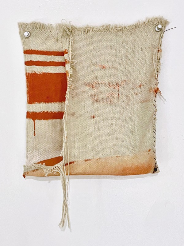 Pouch Painting (sienna stripes) by Howard Schwartzberg