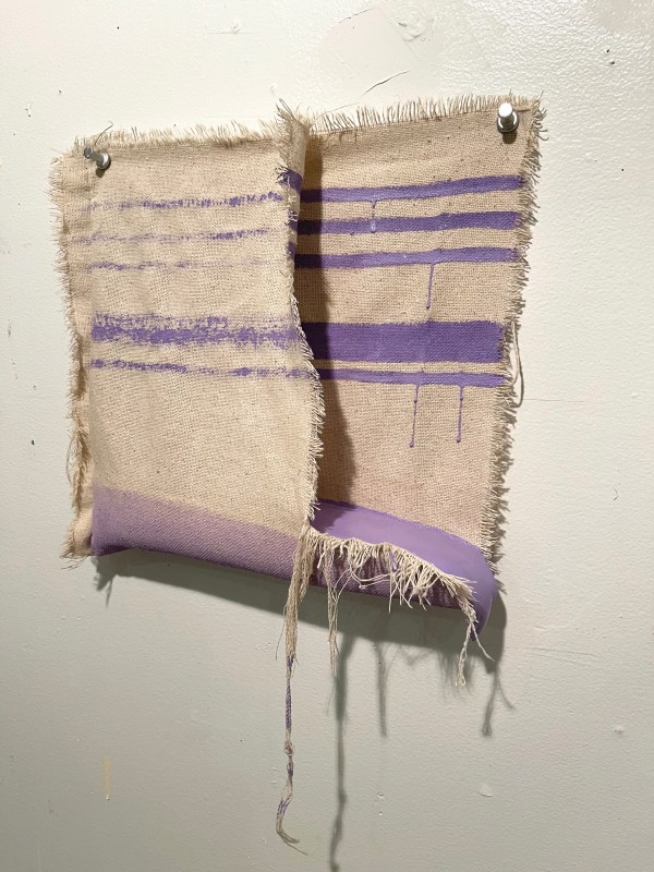 Pouch Painting (purple stripes) by Howard Schwartzberg