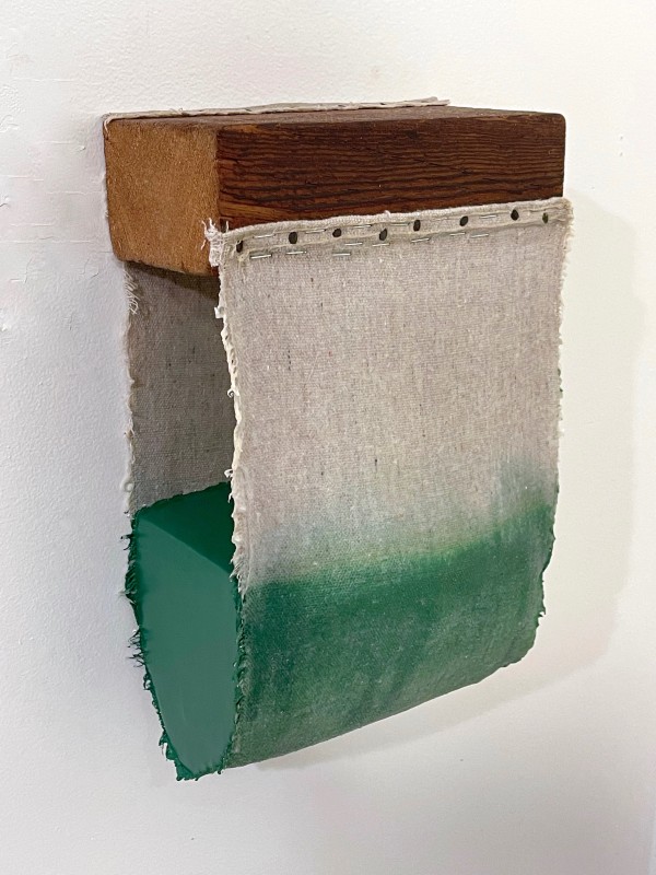 Suspended Painting (green) open side by Howard Schwartzberg