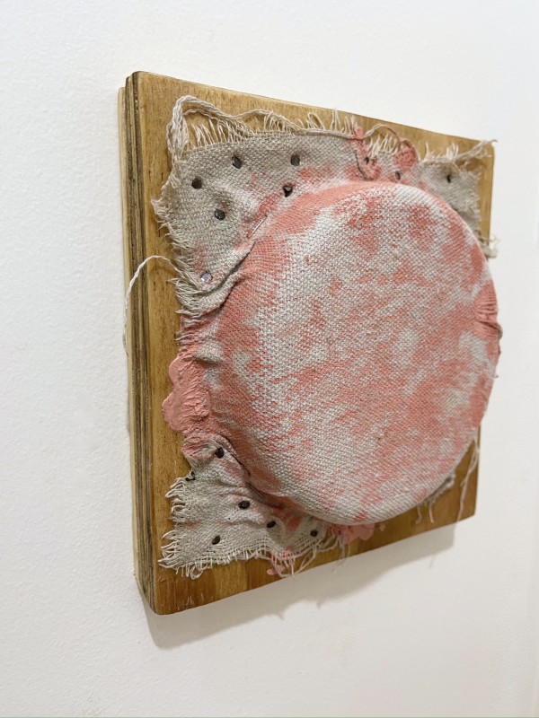 Bandage Painting (pink circle) by Howard Schwartzberg