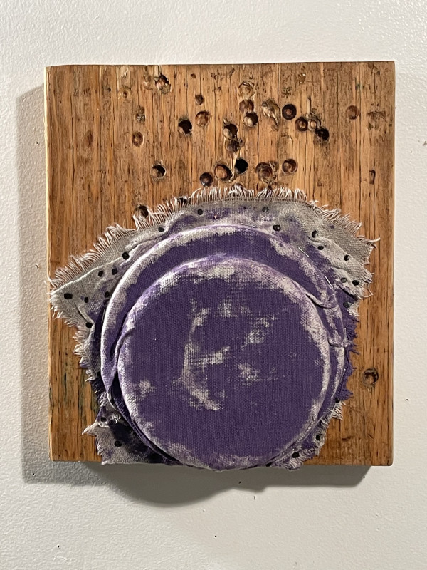 Bandage Painting (layered purple circle) by Howard Schwartzberg