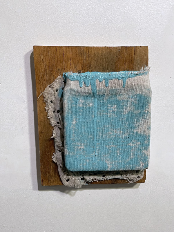Bandage Painting (light blue square pouch)