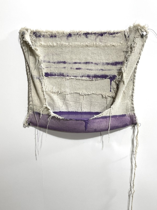 Pouch Painting (purple gloss with stripes) by Howard Schwartzberg