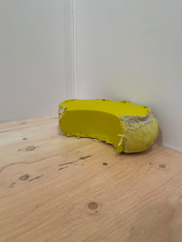 Small Section Painting (lime yellow) by Howard Schwartzberg, Image 2.