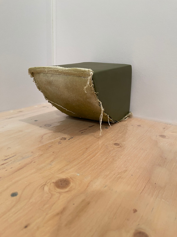 Small Section Painting (olive) by Howard Schwartzberg, Image 4.