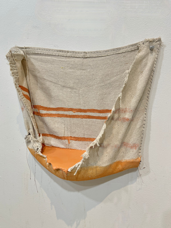 Pouch Painting  (peach shade with stripes) by Howard Schwartzberg