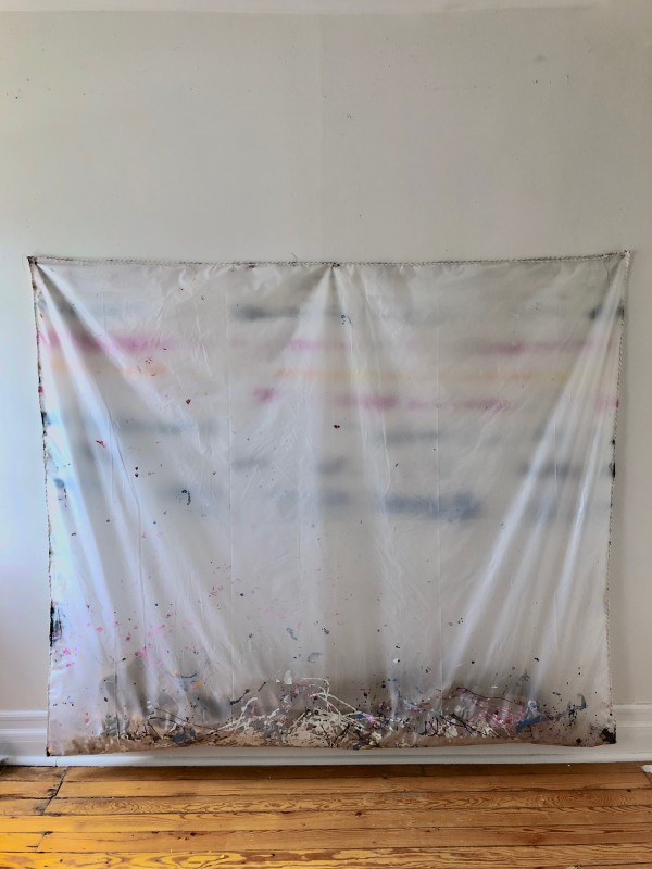 Transparent Negative Plastic Bag Painting (White)