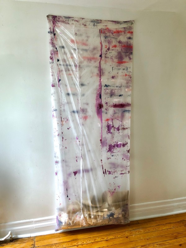 Transparent Negative Plastic Bag Painting (purple)
