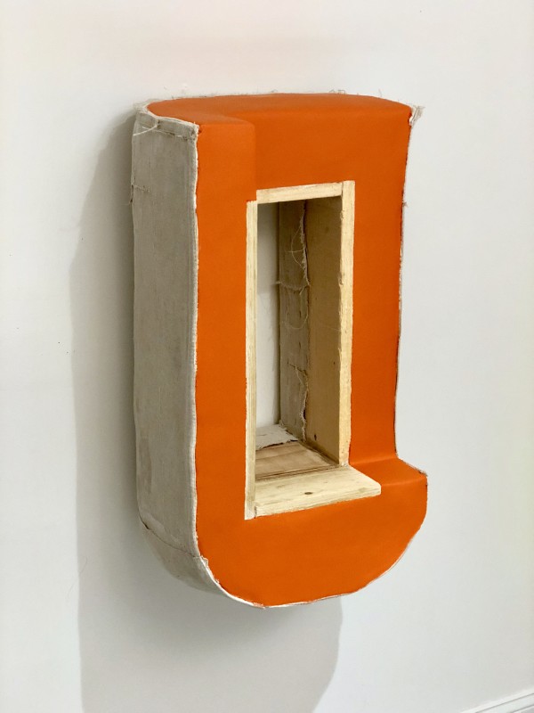 Inverted Reversed Painting (orange, curved bottom) by Howard Schwartzberg