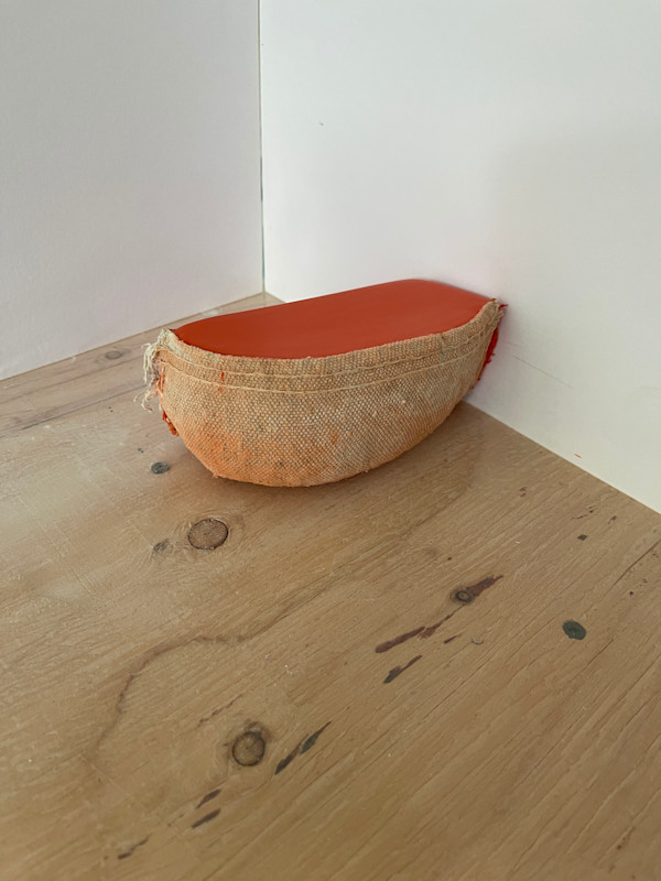 Small Section Painting (bright red orange) by Howard Schwartzberg, Image 6.