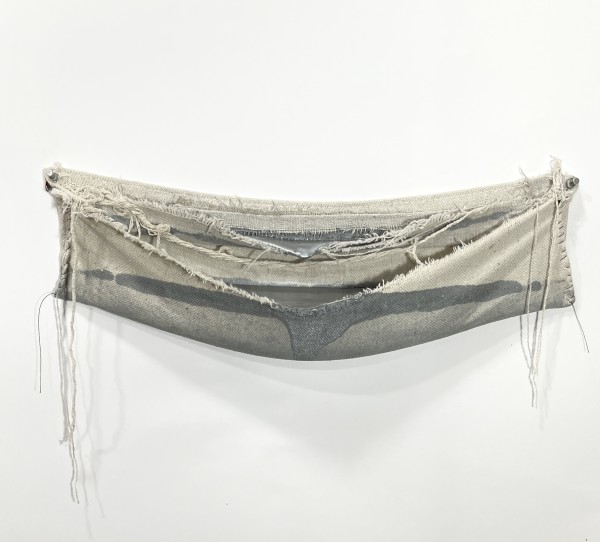 Pouch Painting (silver above silver) Horizontal by Howard Schwartzberg