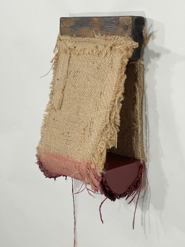 Suspended Painting (deep crimson) by Howard Schwartzberg