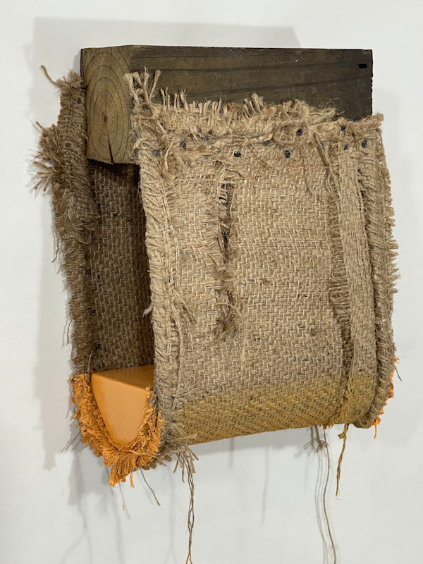 Suspended Painting (light orange) by Howard Schwartzberg