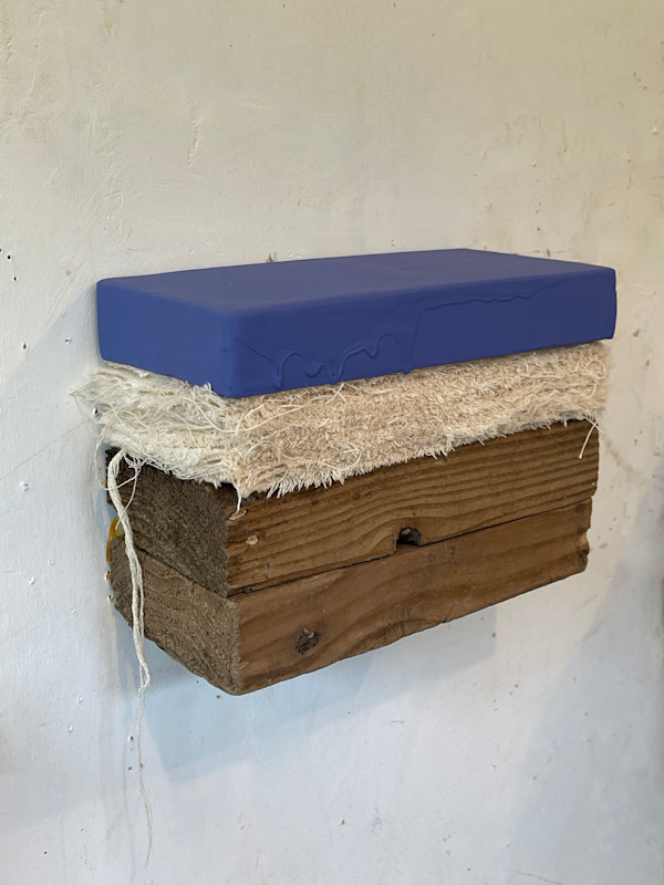 Bed Painting (blue purple) by Howard Schwartzberg