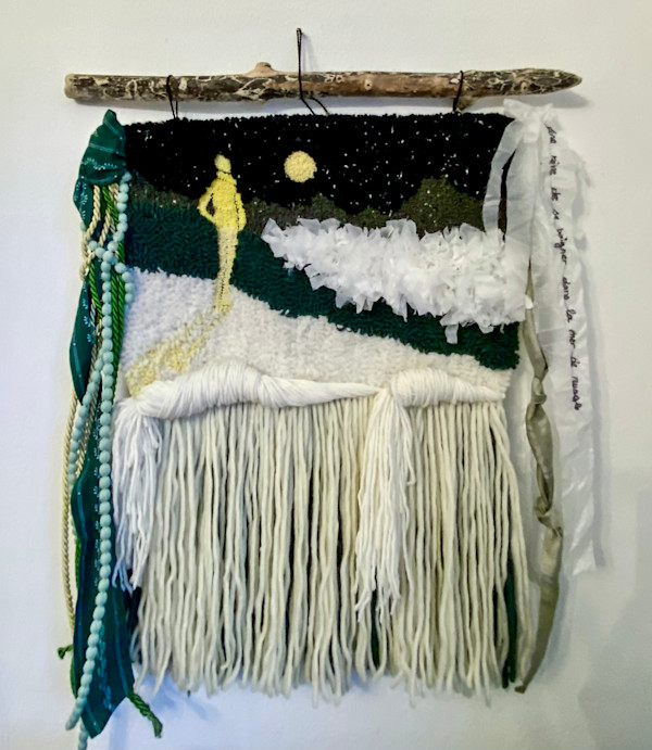 The moon dream of swimming in the sea of clouds by Malika Sqalli