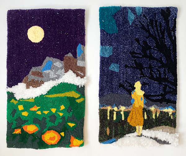 When the moon light the flowers and the stars shine in the snow by Malika Sqalli, Image 1.