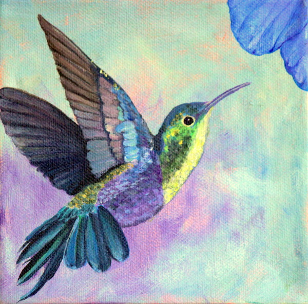 Blue Humming Bird by Lorelle Carr