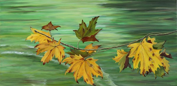 Leaves, Ripples and Reflections #5 by Lorelle Carr