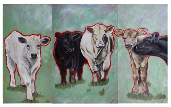 Mama's and Babes Triptych by Lorelle Carr