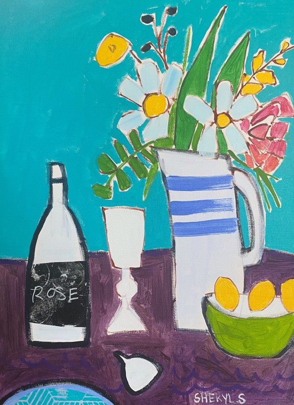 Floral Dinner for Two by Sheryl Siddiqui Art