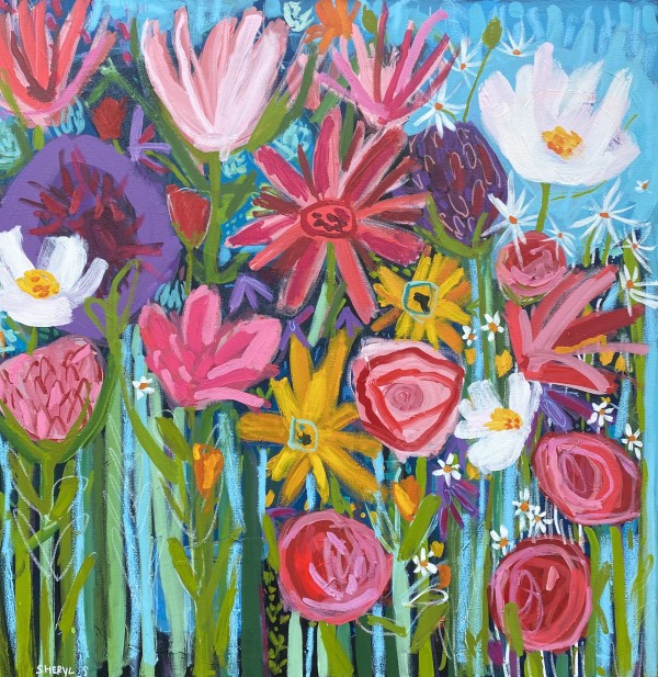 Full Bloom Fushia by Sheryl Siddiqui Art