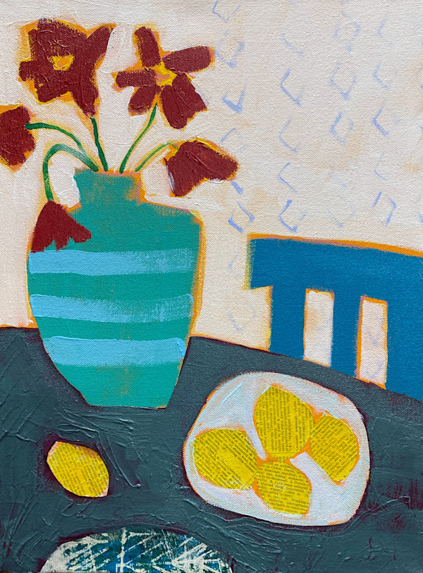 Lemons and Floral by Sheryl Siddiqui Art