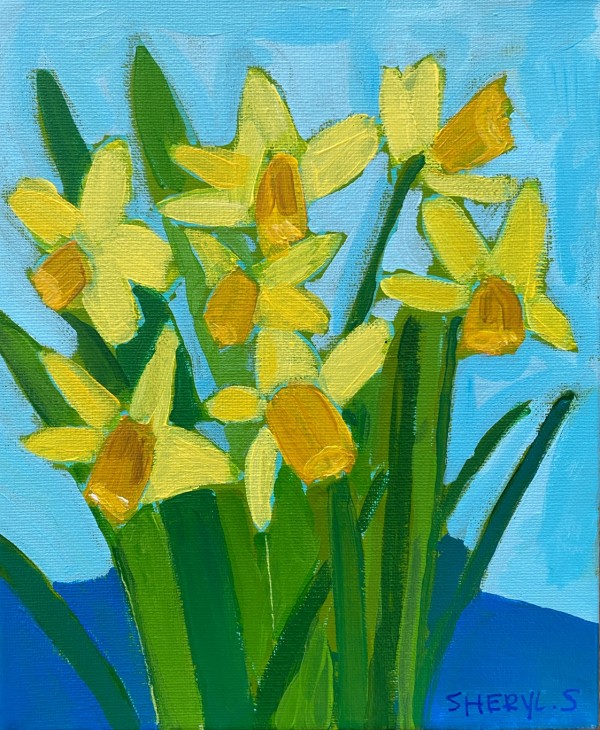 Spring Daffodils by Sheryl Siddiqui Art