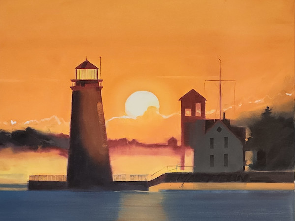 Lighthouse at sunrise by Matthew Jacobson