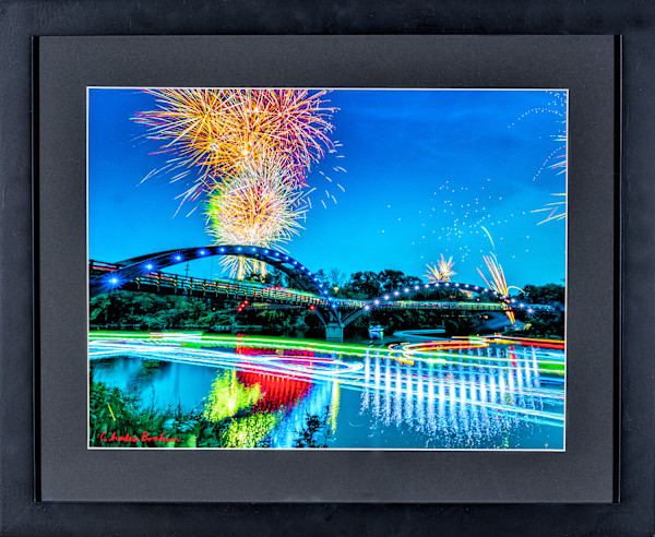 Tridge Fireworks Reflections by Charles Bonham
