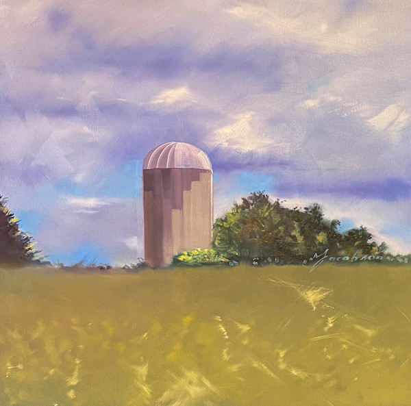 Silo with Purple Sky by Matthew Jacobson