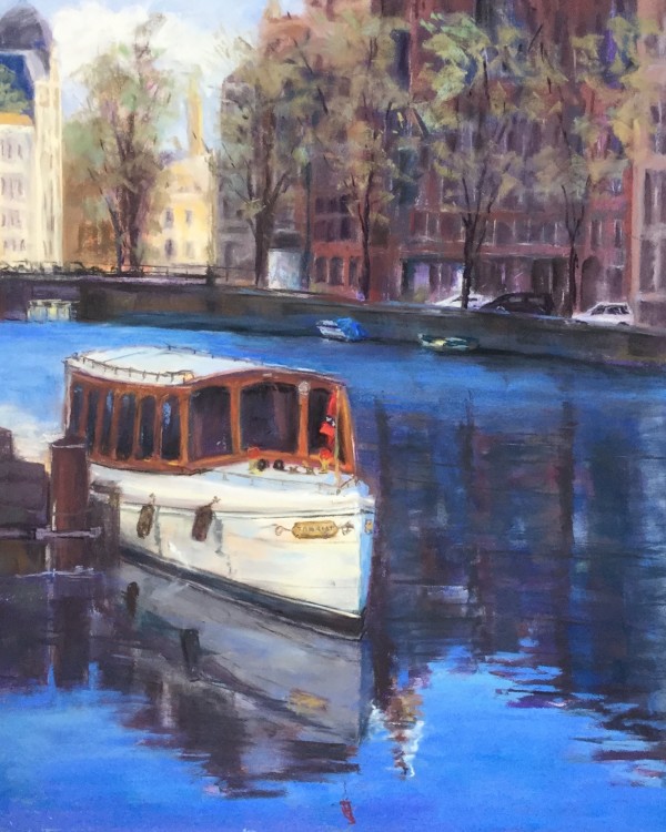 Amsterdam Tour Boat by Linda C. Wells