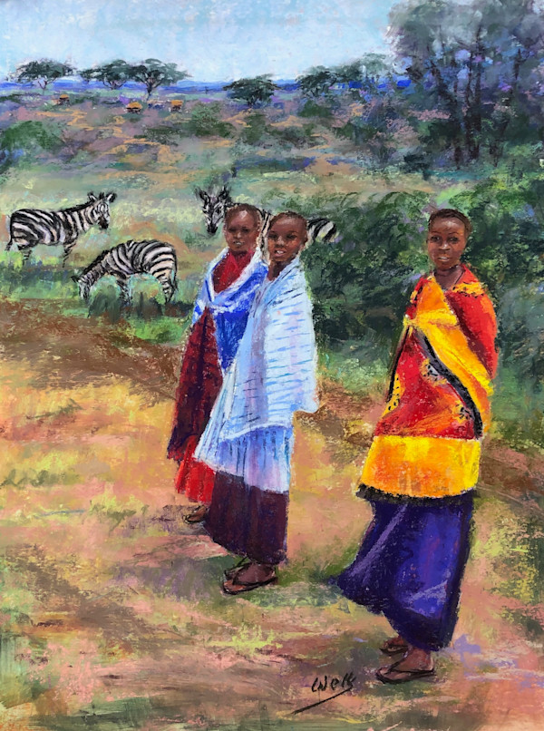 Waiting for the Bus, Tanzania by Linda C. Wells