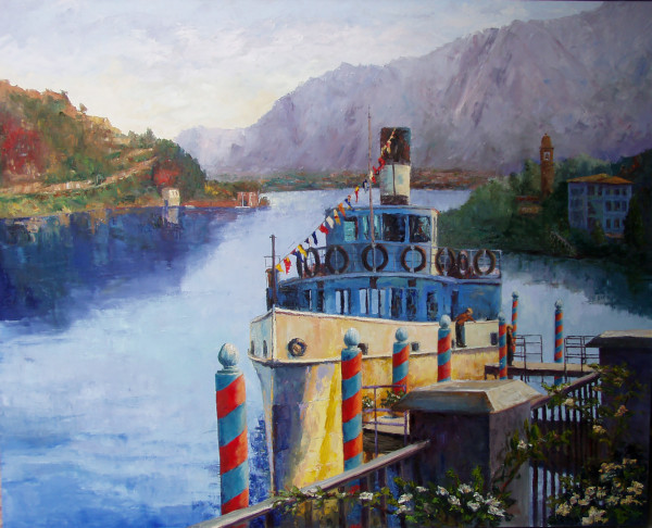 Lake Como Ferryboat by Linda C. Wells