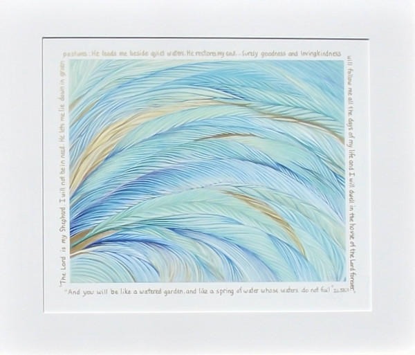 Healing Waters Psalm 23 -matted (copy) by L.A. Carroll Studio