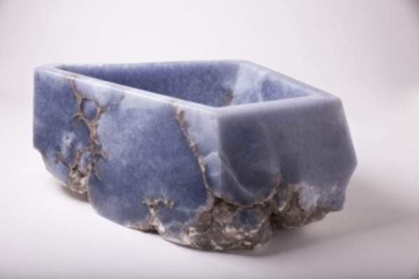 Blue alabaster bowl by Robin Antar