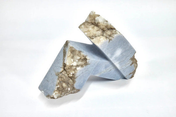 Working Things Out (Blue Alabaster Graphic Figure) by Robin Antar, Image 1.