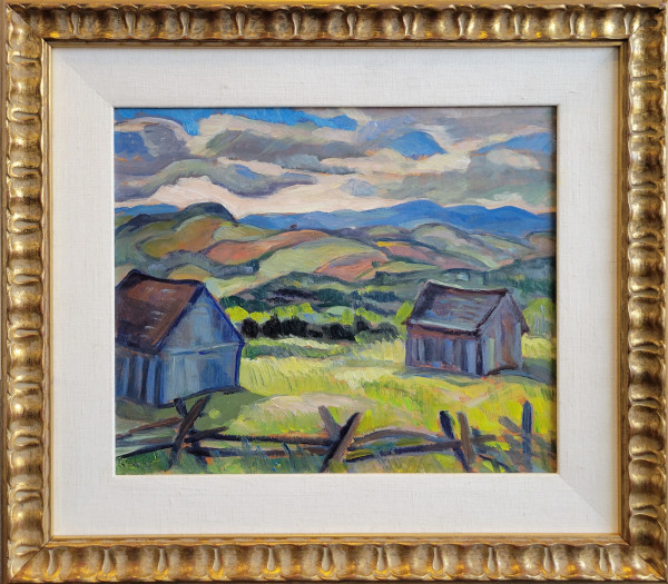 Barns and Fields Near Murray Bay by Nora Collyer (1898-1979)