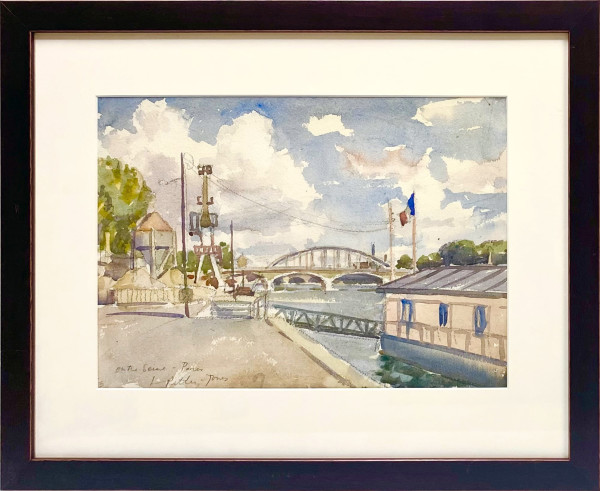 On the Seine, Paris by Llewellyn Petley-Jones (1908-1986)