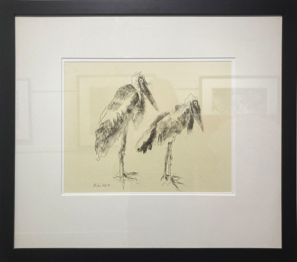 Two Marabou Storks by Alistair Bell (1913-1997)