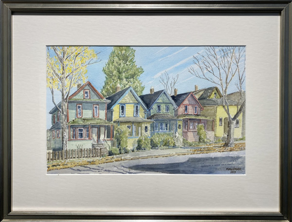 Colourful Houses on Victoria Drive by Michael Kluckner