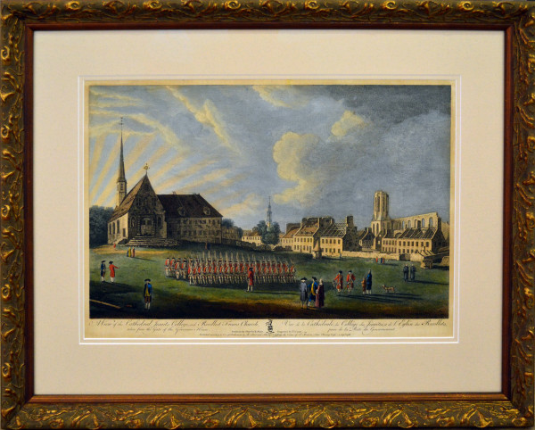 A View of the Cathedral, Jesuits College and Recollet Friars Church, Québec, Québec by P. Canot