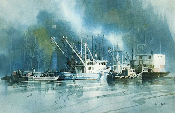 With the Herring Fleet, Deep Bay, Vancouver Island by Harry Heine