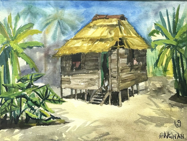 Untitled, Hut on Beach by Edwin Hingwan, Image 1.
