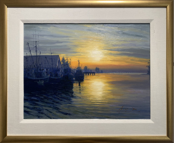 Sunrise in Steveston Harbour by John Horton (CSMA, FCA)