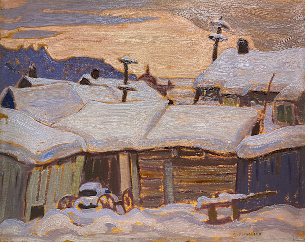 Sheds, Malbaie by A.Y. (Alexander Young) Jackson (1882-1974)