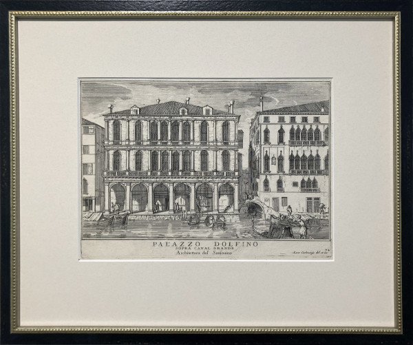 Palazzo Dolfino Sopra Canal Grande, Architettura del' Sansovino by Luca Carlevaris (1663-1730)