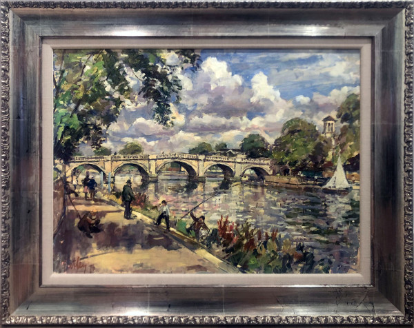 Summer Day, Richmond Bridge by Llewellyn Petley-Jones (1908-1986)