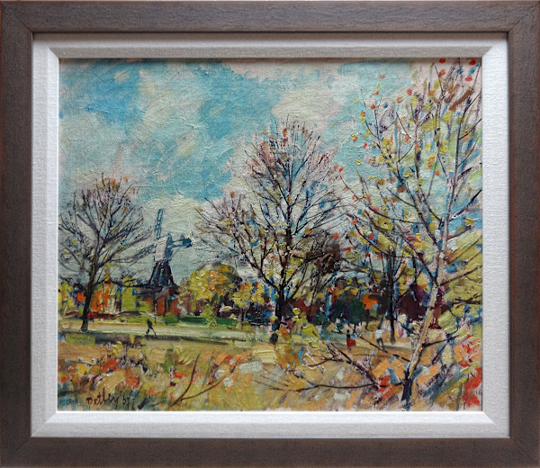 Windmill at Wimbledon, Autumn by Llewellyn Petley-Jones (1908-1986)